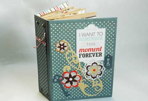 Interactive 3 Page Mini Scrapbook Album